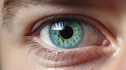 close up of a female eye - created with generative AI