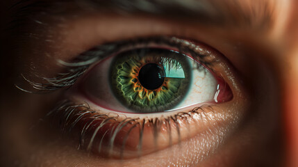 Fototapeta premium close up of a female eye - created with generative AI