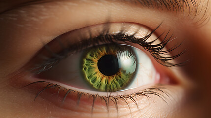 Fototapeta premium close up of a female eye - created with generative AI