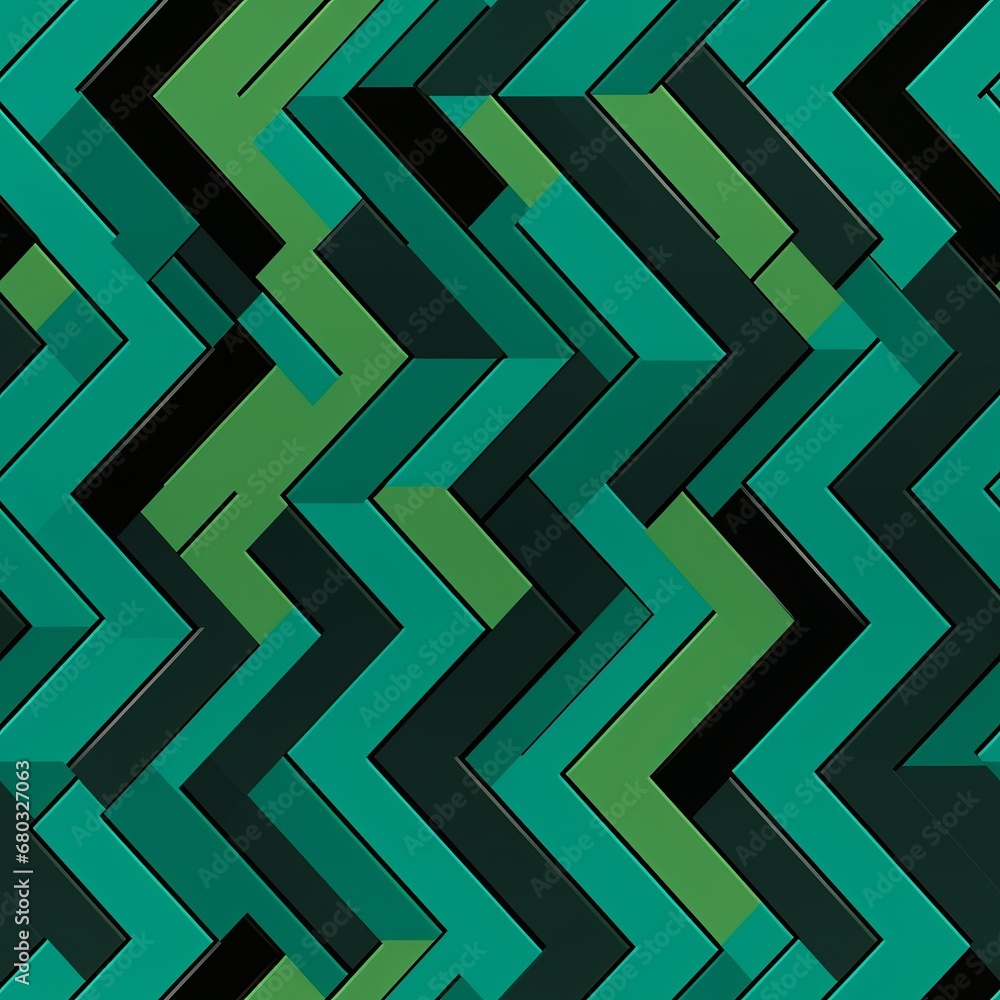 Poster vibrant green abstract geometric seamless pattern with intricate and harmonious design