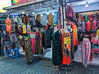Fototapeta premium Batik clothing is widely used by the people of Central Java, showing pride in the richness of national fabrics 