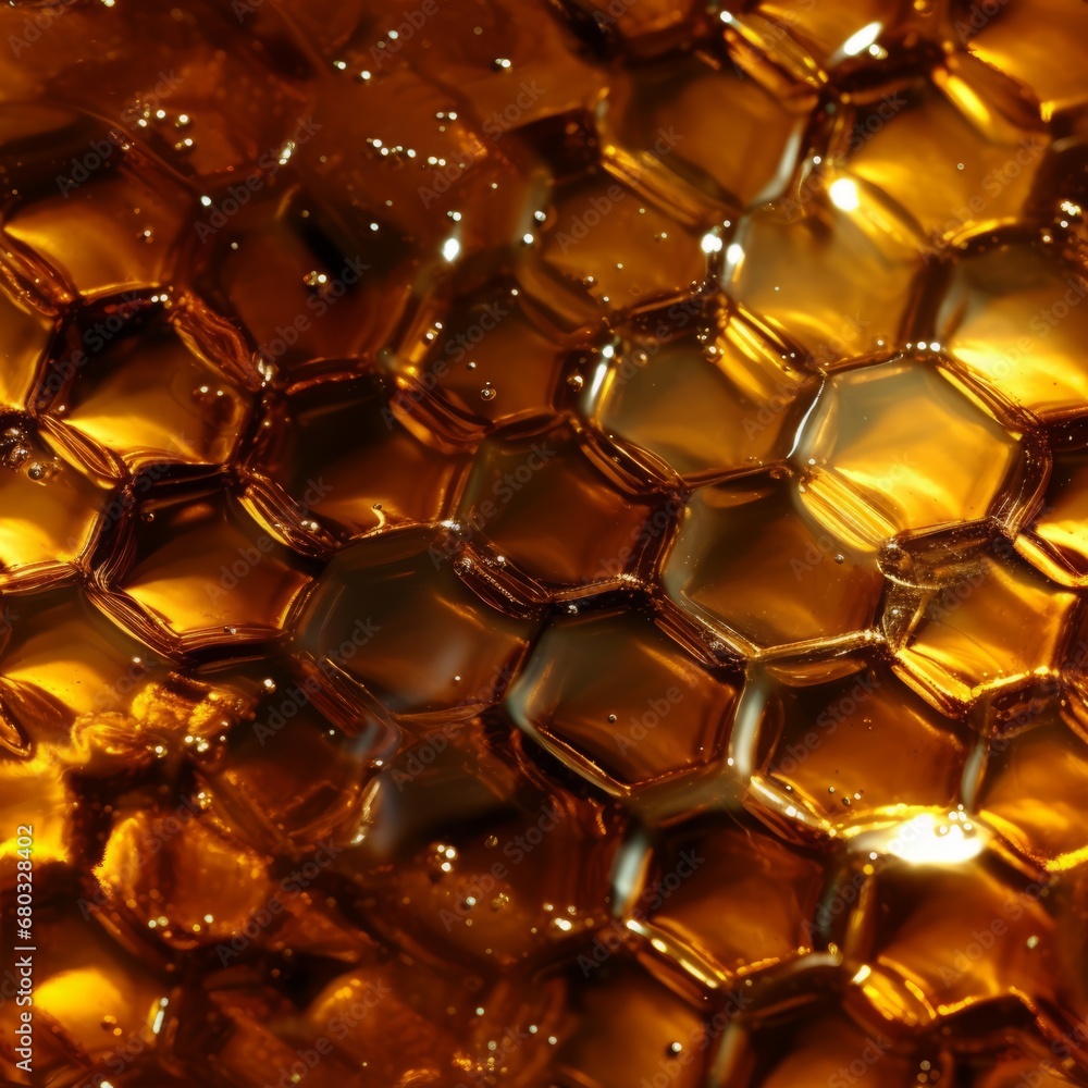 Poster honeycomb pattern with hexagonal cells seamless geometric background design for texture