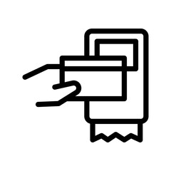 payment line icon illustration vector graphic. Simple element illustration vector graphic, suitable for app, websites, and presentations isolated on white background