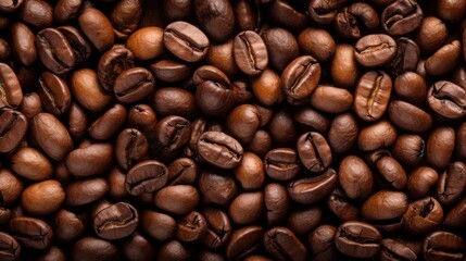 Obraz premium Coffee beans of coffee front view AI generated illustration