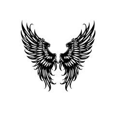 Ethereal Angel Wings Vector Illustration