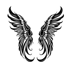 Ethereal Angel Wings Vector Illustration