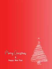 abstract christmas tree with red gradiet colors