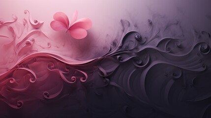 Design a simplistic wallpaper featuring a macro shot of an elegant calligraphy LOVE for Valentines Day AI generated illustration