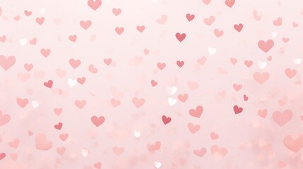 Design a Valentines Day wallpaper featuring a soft pink background with a scattered array of tiny hand-drawn heart patterns AI generated illustration