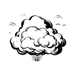 Dreamy Cloudscape Vector Illustratio