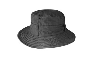 black bucket hat PNG transparent