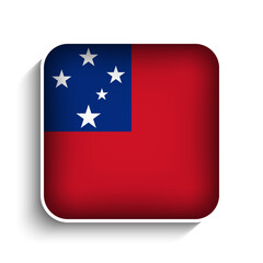Vector Square Samoa Flag Icon
