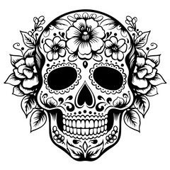 Sugar Skull Vector Illustration