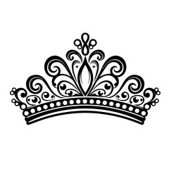 Fototapeta na wymiar Tiara Crown Vector Illustration