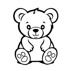 Adorable Teddy Bear Vector Illustration