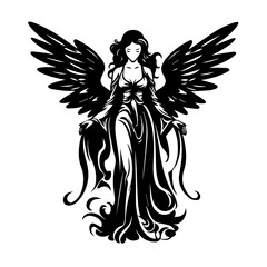 Ethereal Angelic Presence Vector Illustration