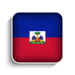 Fototapeta premium Vector Square Haiti Flag Icon