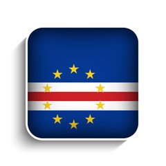 Vector Square Cape Verde Flag Icon