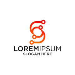 s with tech logo design