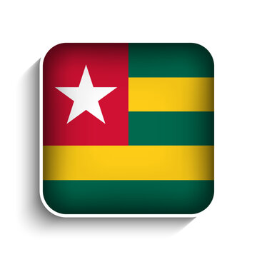 recommend clip art: Vector Square Togo Flag Icon