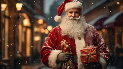 Happy Santa Claus winter christmas time