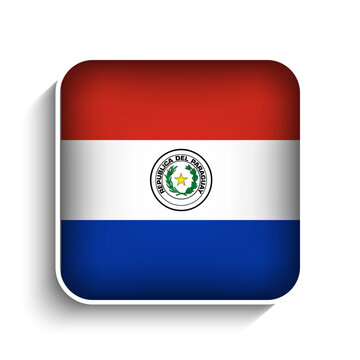 recommend clip art: Vector Square Paraguay Flag Icon