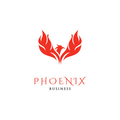 Phoenix Icon Logo Design Template