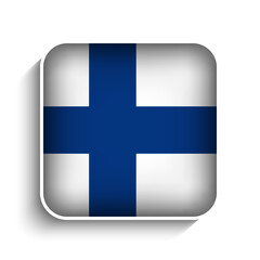 Fototapeta premium Vector Square Finland Flag Icon