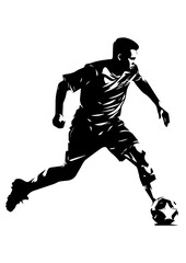 Fototapeta na wymiar Dynamic Soccer Player Vector Illustration