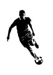 Fototapeta na wymiar Dynamic Soccer Player Vector Illustration