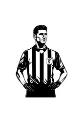 Soccer Referee Vector Illustration