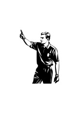 Soccer Referee Vector Illustration