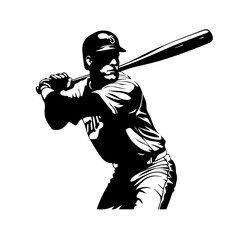 Energetic Baseball Player Vector Illustration