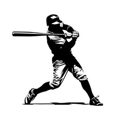 Energetic Baseball Player Vector Illustration