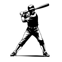 Energetic Baseball Player Vector Illustration