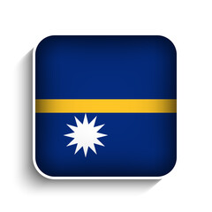 Obraz premium Vector Square Nauru Flag Icon