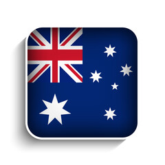 Vector Square Australia Flag Icon
