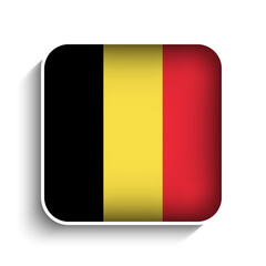 Fototapeta premium Vector Square Belgium Flag Icon