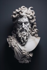 Aesthetic background of greek bust AI generated illustration