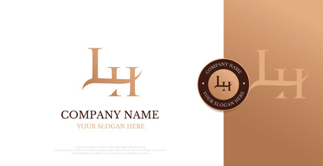 Initial LH Logo Design Vector 