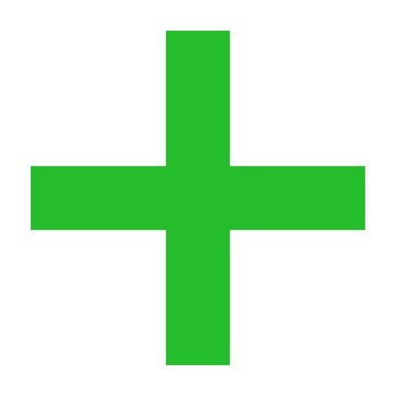 Green plus symbol 