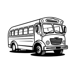 Cheerful School Bus Vector Illustration