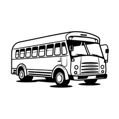 Cheerful School Bus Vector Illustration
