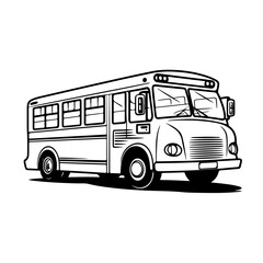 Cheerful School Bus Vector Illustration