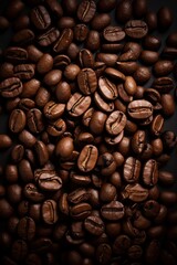Obraz premium Coffee beans of coffee front view AI generated illustration