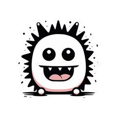 Cute Monster Fire Dark Line Art Bat 
Scary Graphic 