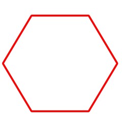 Hexagon outlined shape icon 