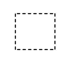 Dashed square icon 