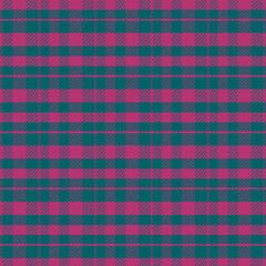 Christmas gingham seamless pattern.Checkered tartan plaid with twill weave repeat pattern in green and pink . Geometric vector illustration background design for fabric and print.