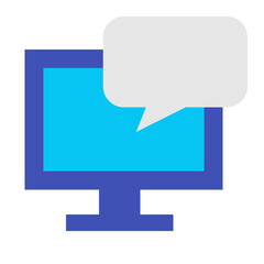 教育、PC、パソコンを表すカラースタイルのアイコン